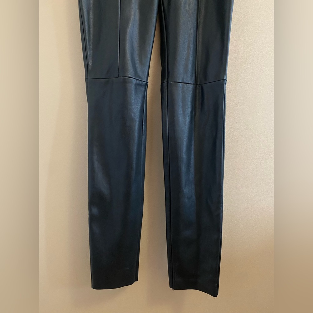 VERO MODA Black Faux Leather Leggings, Faux Leather Pants, High Waisted - Picture 3 of 8